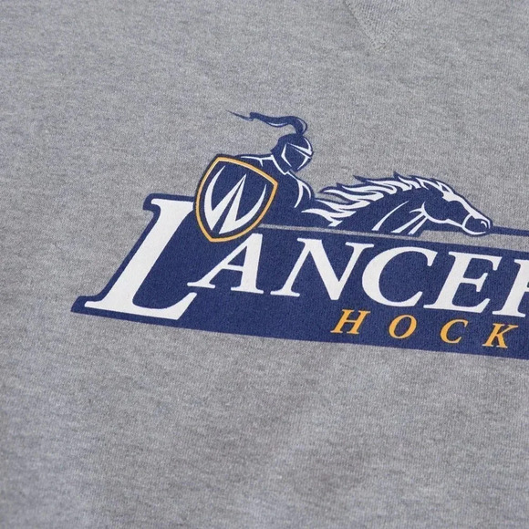 Vintage Russel Grey Lancers Hockey  Crewneck Sweater Med - Picture 10 of 12